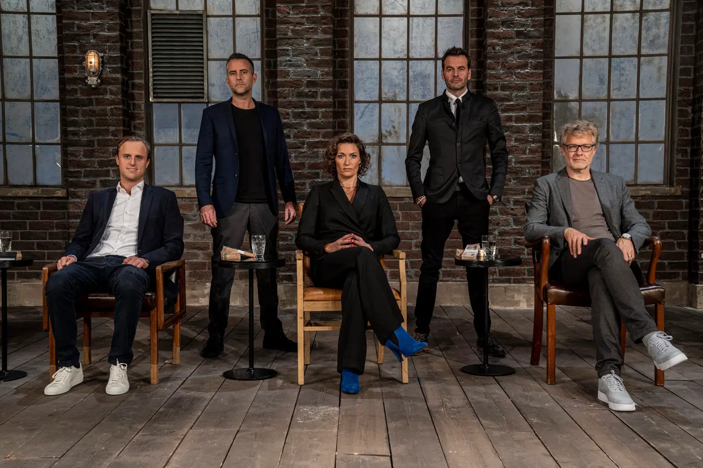 Her ses de fem løver fra venstre mod højre Christian Arnstedt, Jacob Risgaard, Mia Wagner, Jesper Buck og Jan Lehrmann.