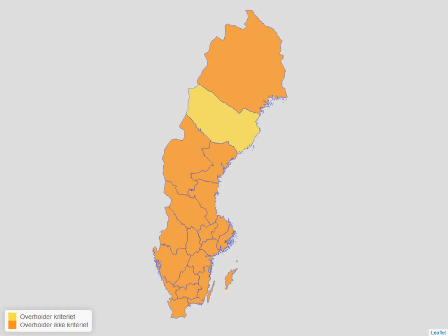 Dette len (amt eller område) i Sverige opfylder kriteriet for at være åbent. Illustration: SSI