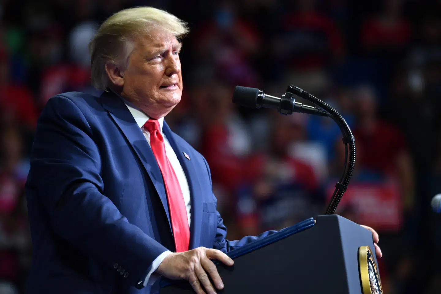 Trump ventes senere mandag at underskrive et præsidentielt dekret om indvandringsstoppet. (Arkivfoto.) Nicholas Kamm/Ritzau Scanpix