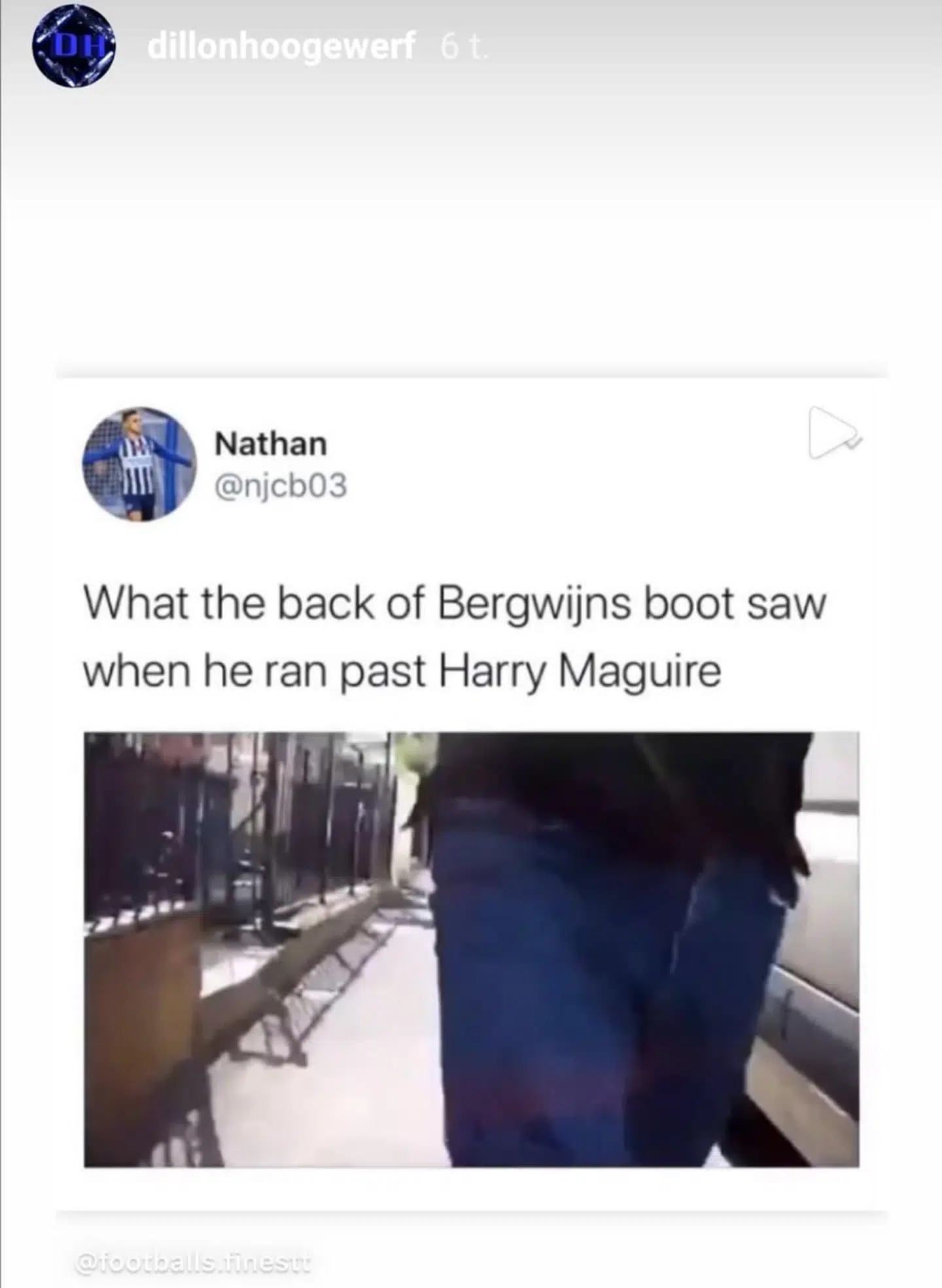 Screenshot fra Dillon Hoogewerfs Instagram-story.