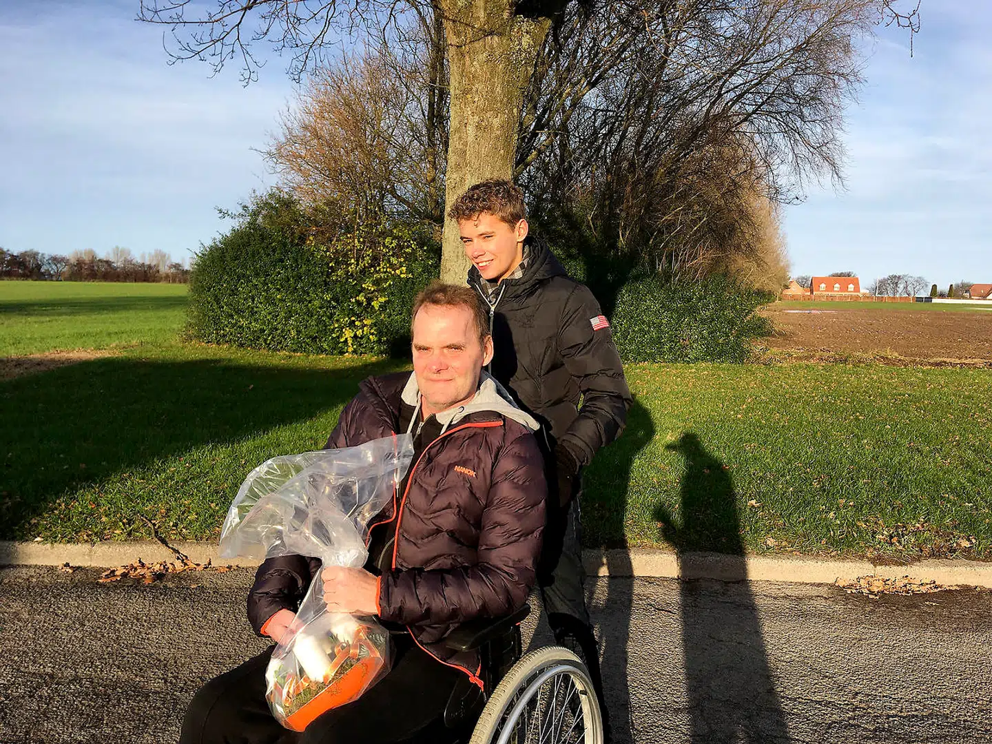 De sidste måneder af sit liv boede Tom Nymand på hospice, hvor sønnen Michael Wittrock besøgte ham.