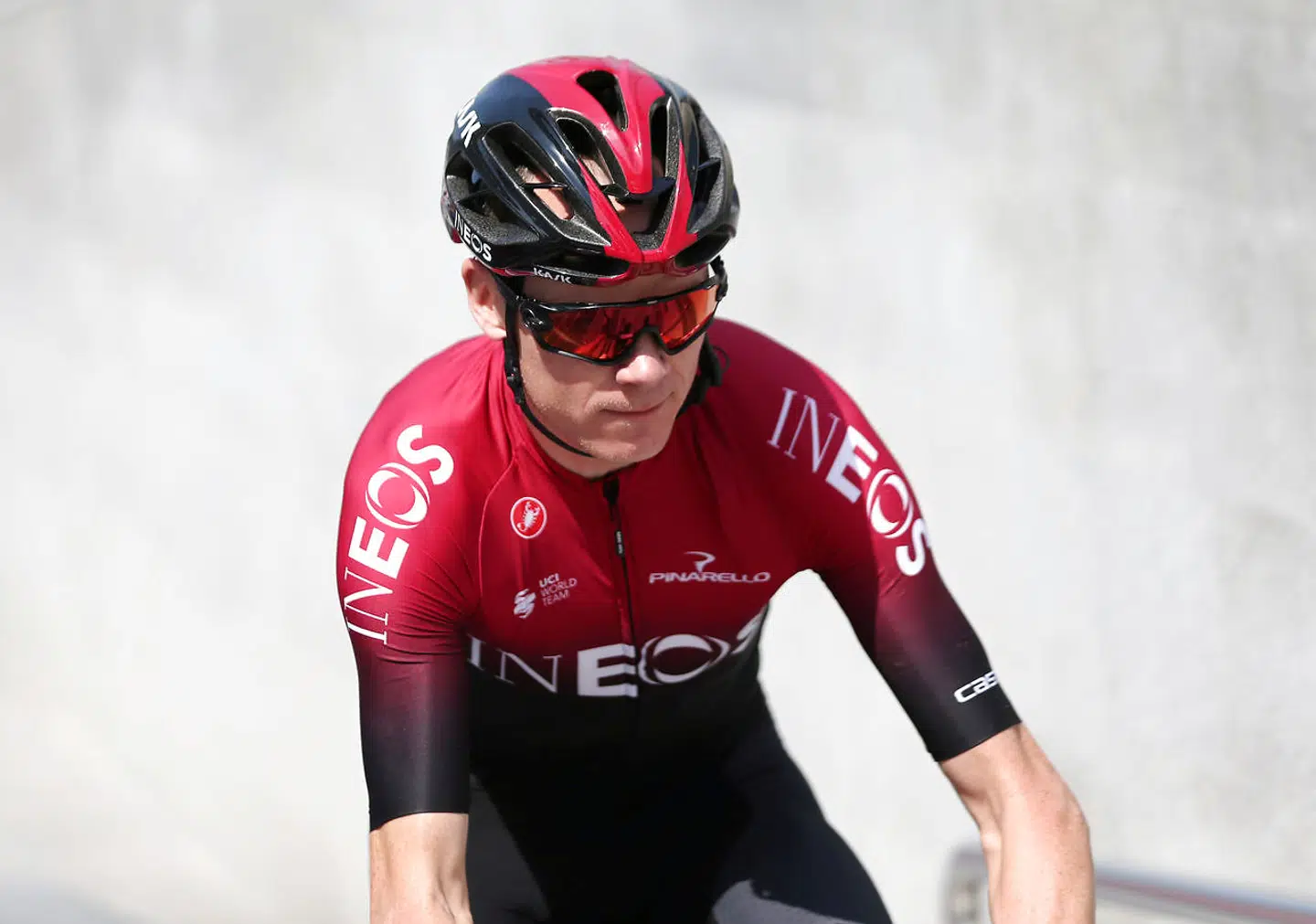 Chris Froome på cyklen i begyndelsen af året.