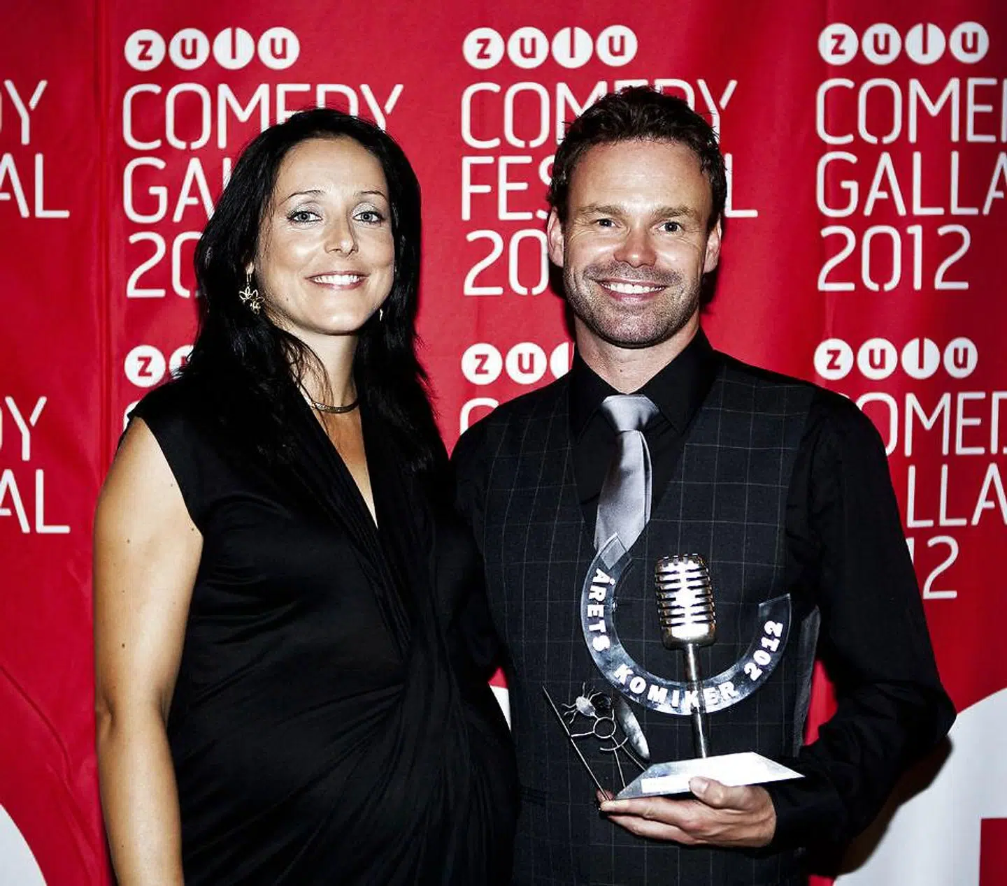 Mick Øgendahl med sin hustru Marlene Øgendahl til Zulu Comedy i 2012, hvor han vandt prisen for 'Årets komiker'.