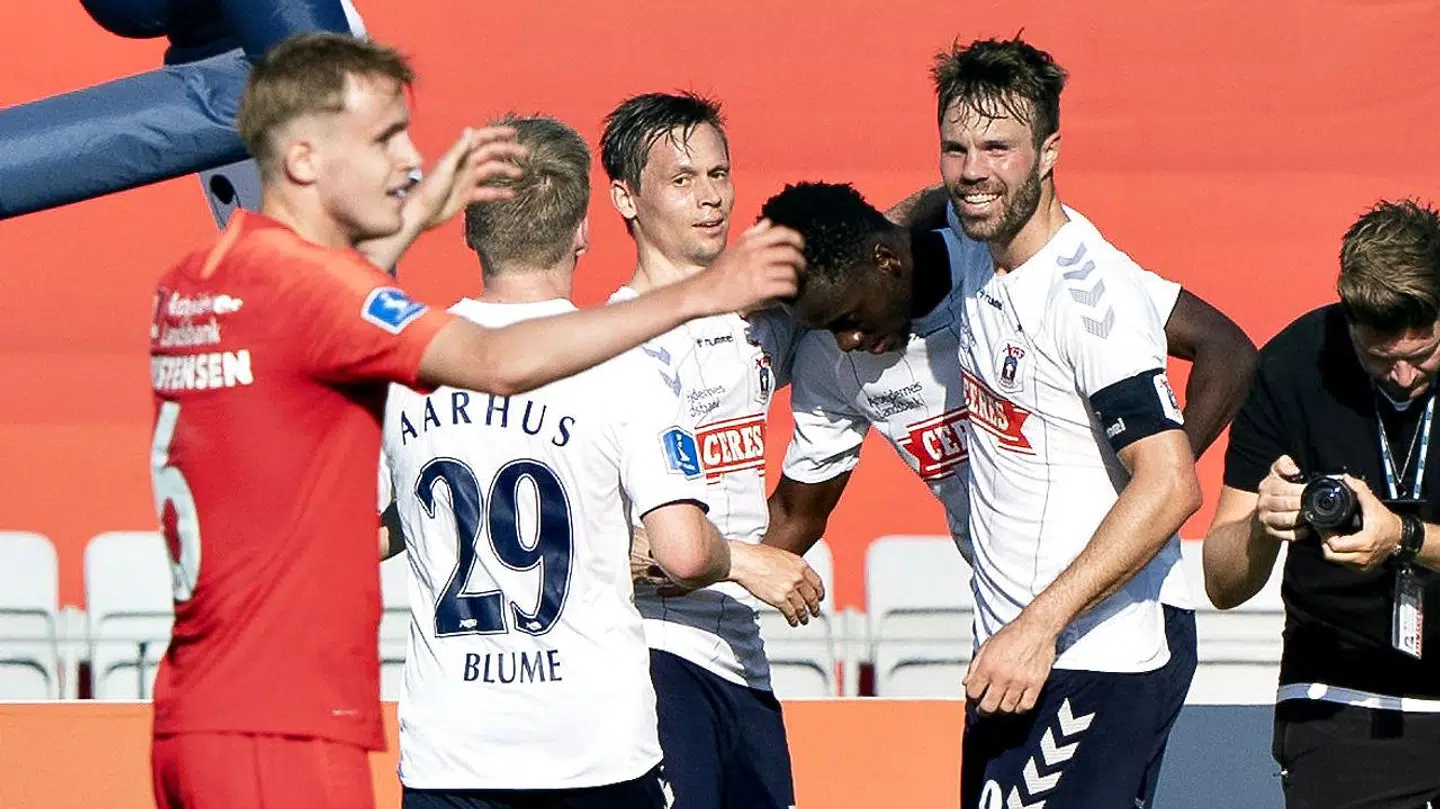 Jakob Ankersen scorede til 1-0 mod FC Nordsjælland.