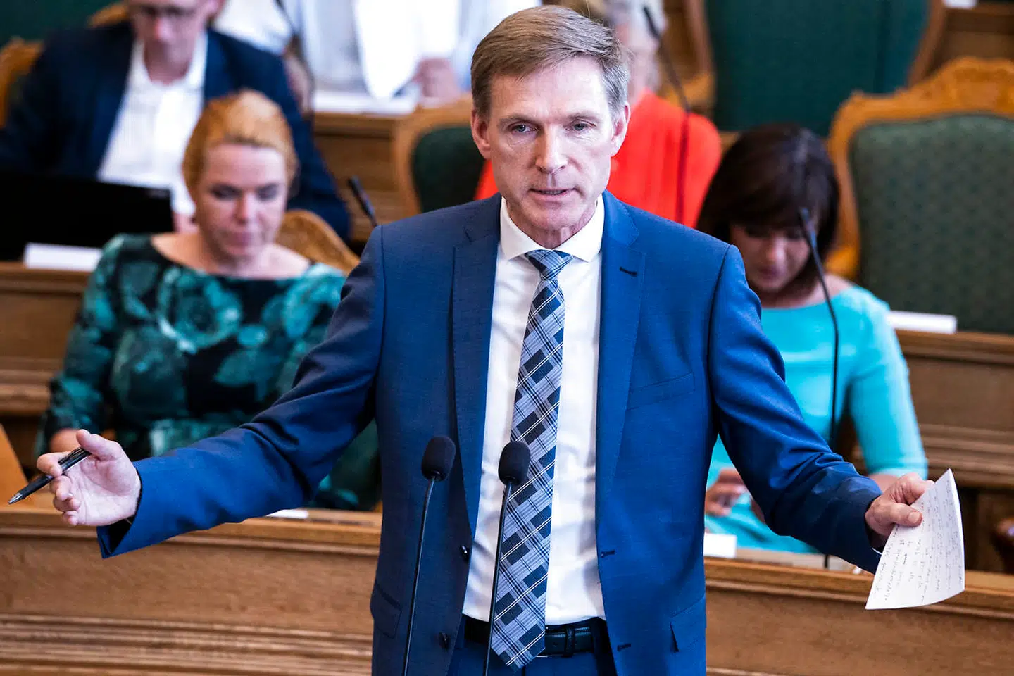 Kristian Thulesen Dahl (DF). Møde i folketingssalen og spørgetime med statsminister Mette Frederiksen tirsdag den 16. juni 2020. (Foto: Martin Sylvest/Ritzau Scanpix 2020)