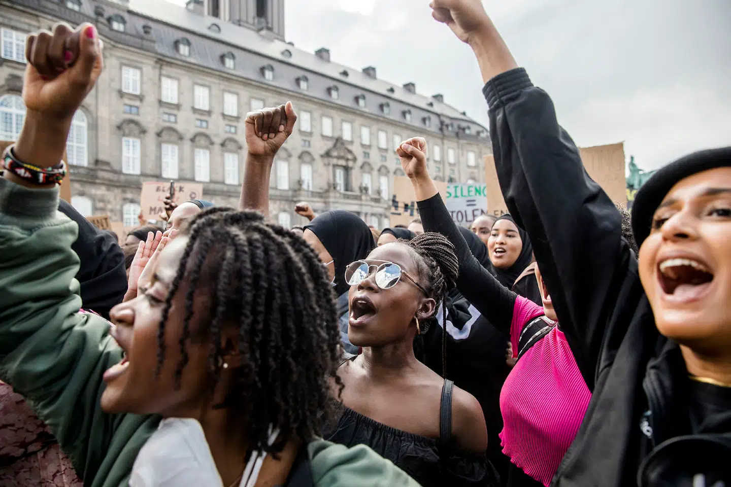 'Black Lives Matter'-demonstration i København foran den amerikanske ambassade søndag den 7. juni 2020.