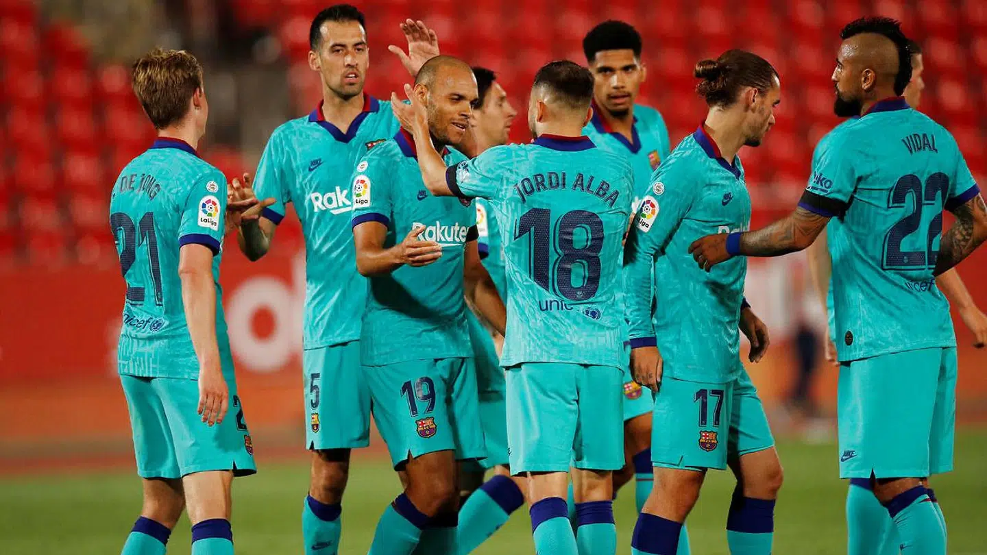 Martin Braithwaite scorede lørdag aften sit første mål for FC Barcelona.