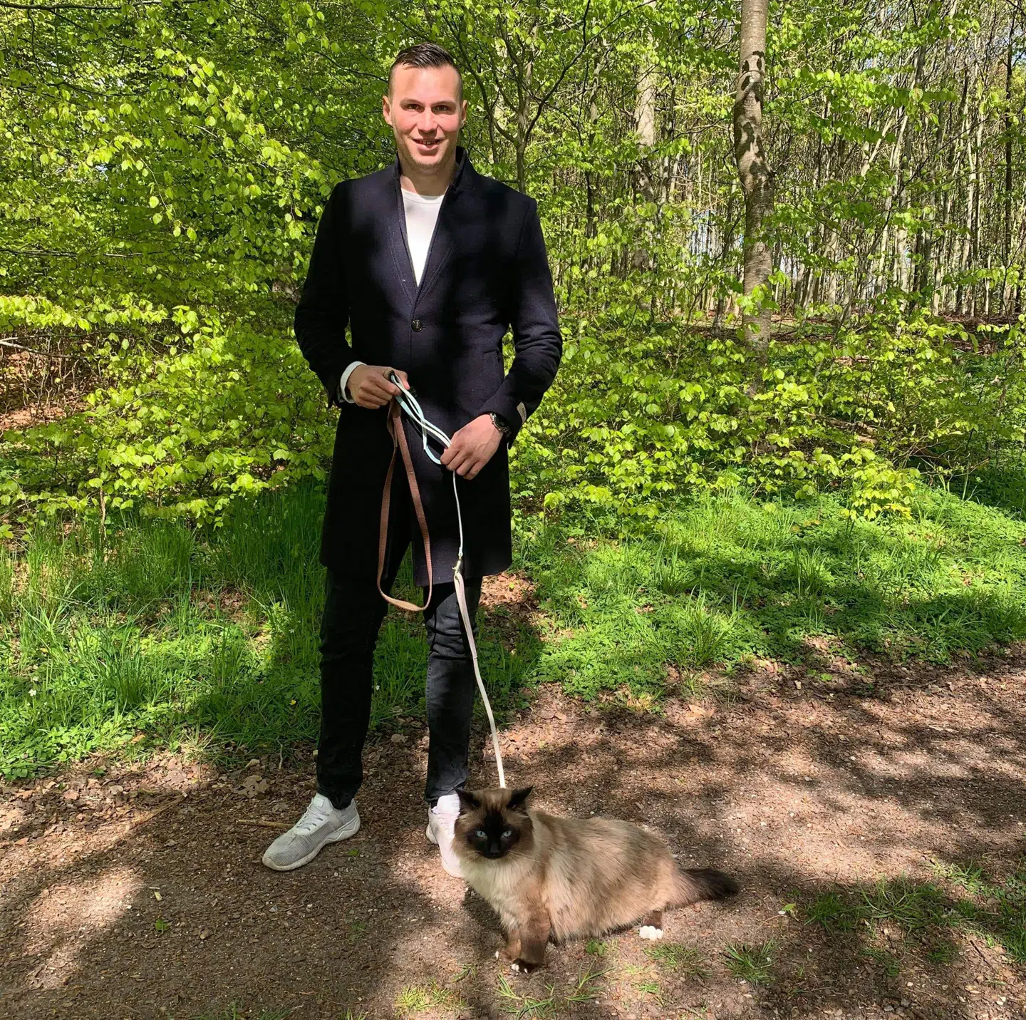 Michael Sommer er flyttet sammen med Maria Kronholm - og hendes to racekatte.