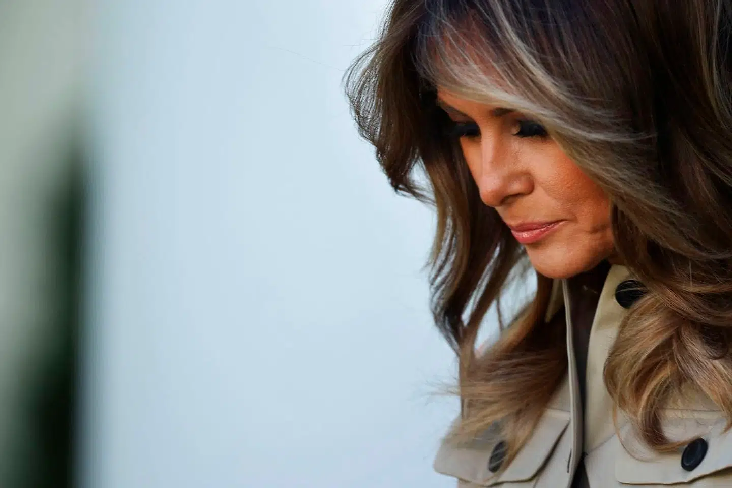 WASHINGTON, DC - MAY 07: U.S. first lady Melania Trump participates in a National Day of Prayer event in the Rose Garden at the White House May 07, 2020 in Washington, DC. The White House invited faith leaders from across the country to participate in the event which was held during the novel coronavirus pandemic. Chip Somodevilla/Getty Images/AFP == FOR NEWSPAPERS, INTERNET, TELCOS & TELEVISION USE ONLY ==