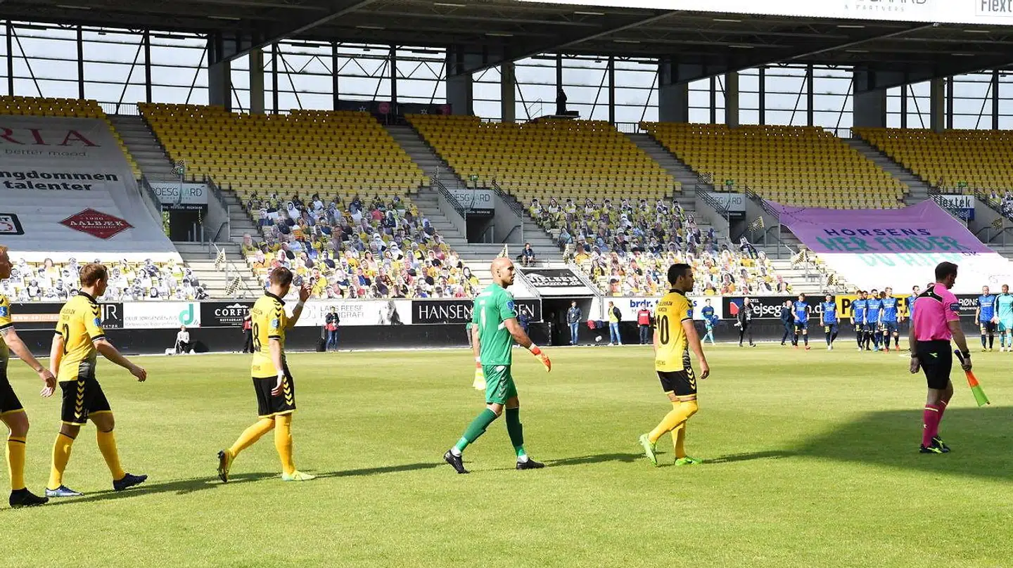 AC Horsens til Superliga-opgøret mod Brøndby IF på Casapark i Horsens, søndag 8. juni 2020.