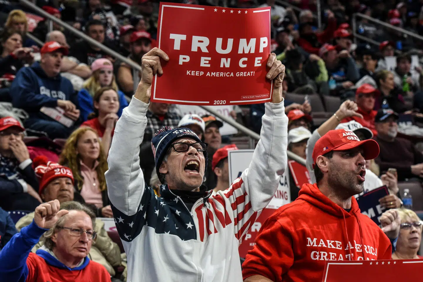 Trumps vælgermøder er blevet et varetegn for ham, og i modsætning til de fleste andre præsidenter har han holdt store forsamlinger lige fra begyndelsen af sin præsidentperiode, bortset fra under coronakrisen. (Arkivfoto). Stephanie Keith/Reuters