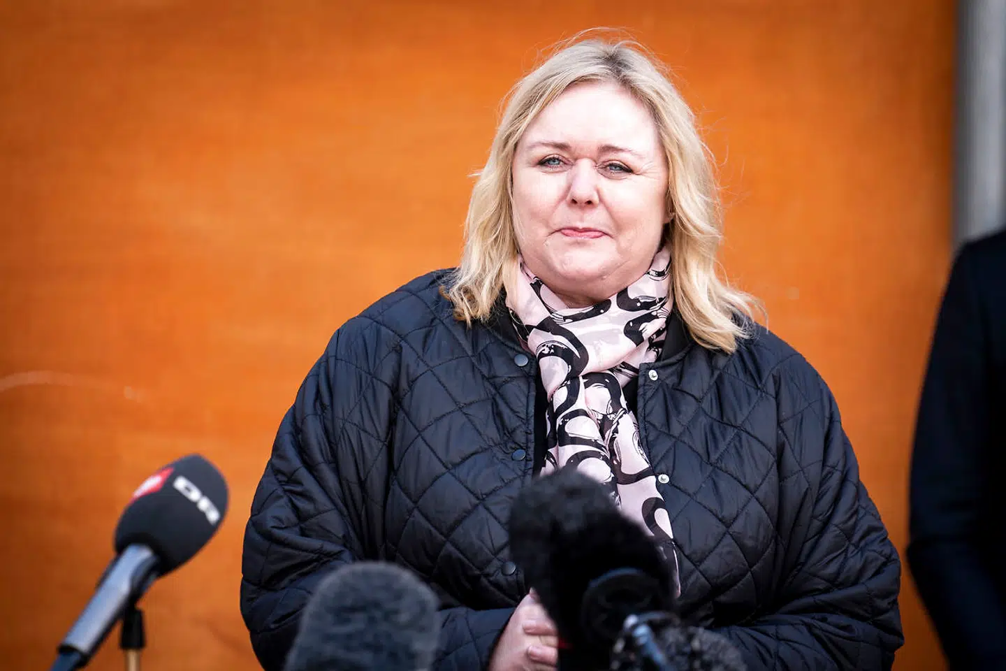 Konservative Folkepartis Mona Juul til doorstep om ny grøn boligaftale i Transport- og Boligministeriet i København, tirsdag den 19. maj 2020.. (Foto: Niels Christian Vilmann/Ritzau Scanpix)