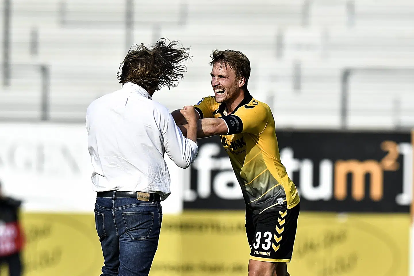 Horsens-træner Bo Henriksen (til venstre) er for første gang i karrieren i en pokalsemifinale. Ernst Van Norde/Ritzau Scanpix