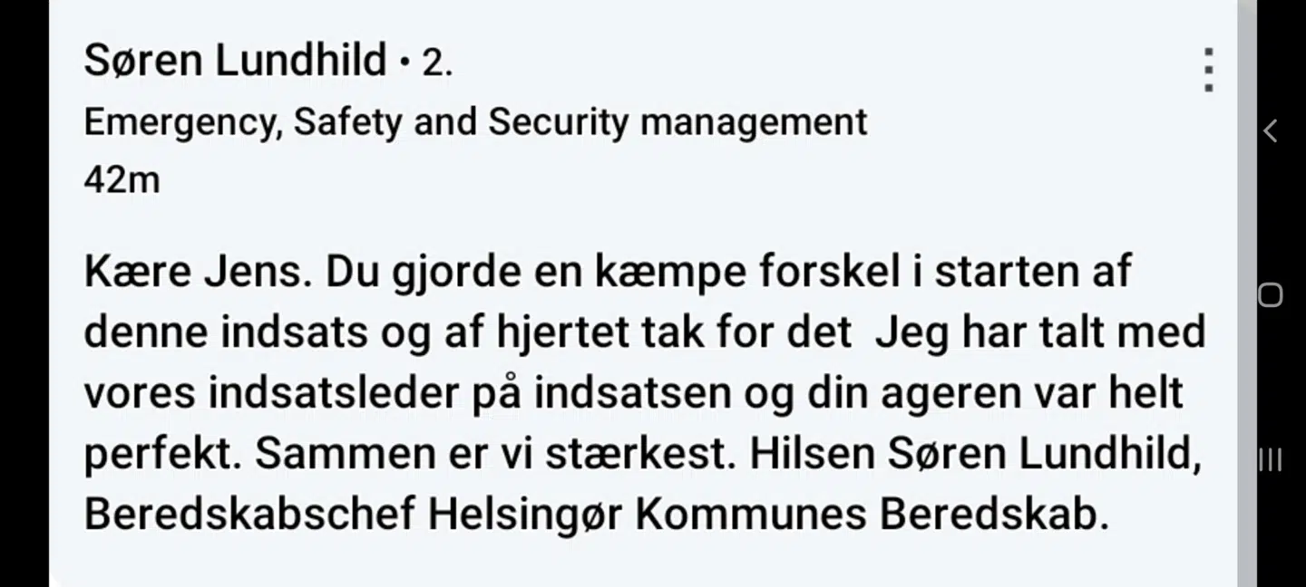 En hilsen til Jens Tellram-Thrane
