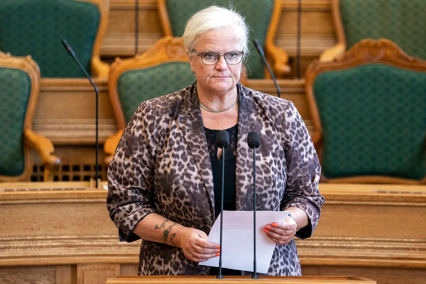 Dansk Folkepartis Dansk Folkepartis Liselott Blixt til ministrenes spørgetid i Folketingssalen, onsdag den 6. maj 2020.. (Foto: Niels Christian Vilmann/Ritzau Scanpix)