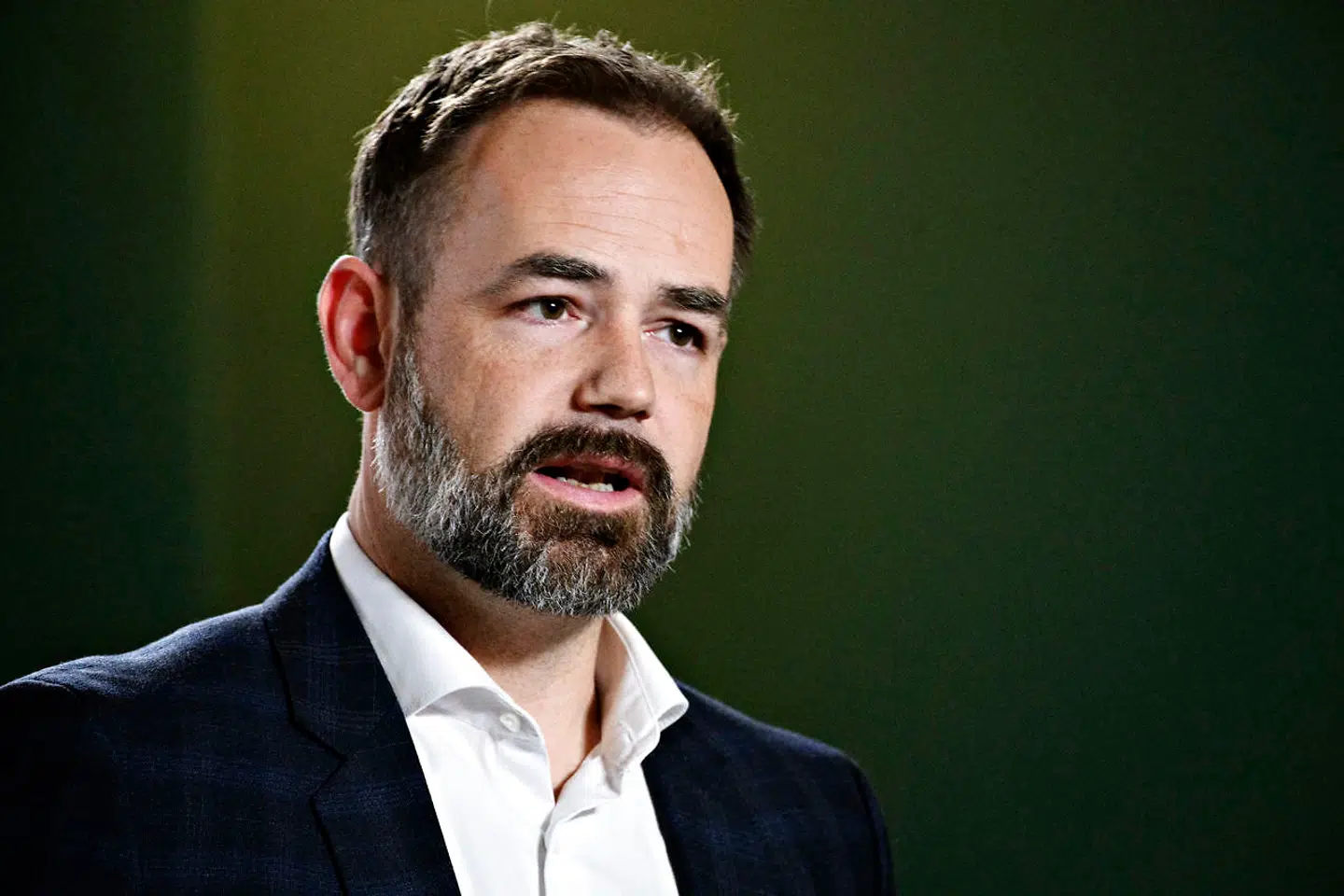 Formand for KL og borgmester i Aarhus Kommune Jacob Bundsgaard (S), da Regeringen og Kommunernes Landsforening - KL præsenterer økonomiaftale om kommunernes økonomi for 2021 på et pressemøde i Finansministeriet fredag den 29. maj 2020.. (Foto: Philip Davali/Ritzau Scanpix)