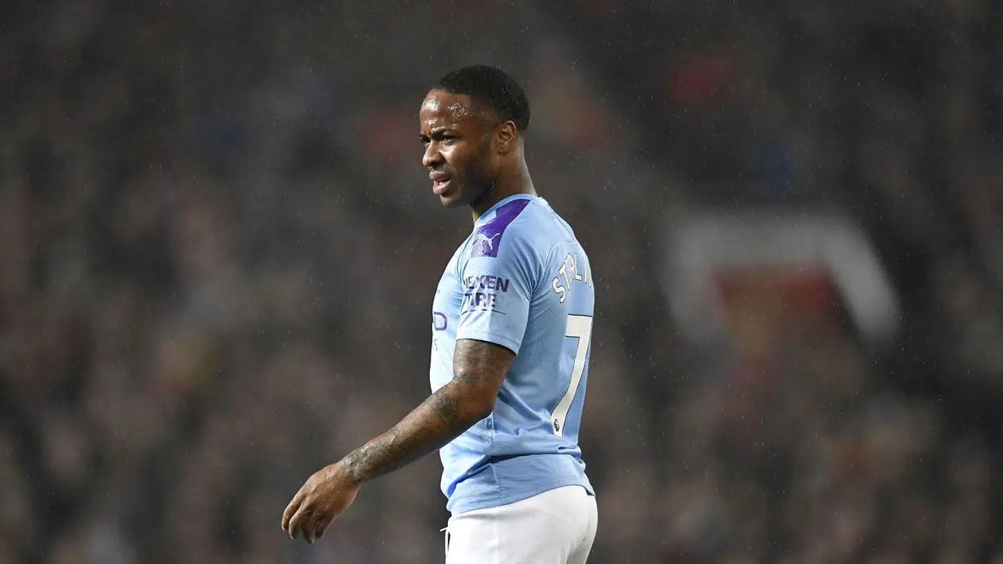 Raheem Sterling i aktion for Manchester City.