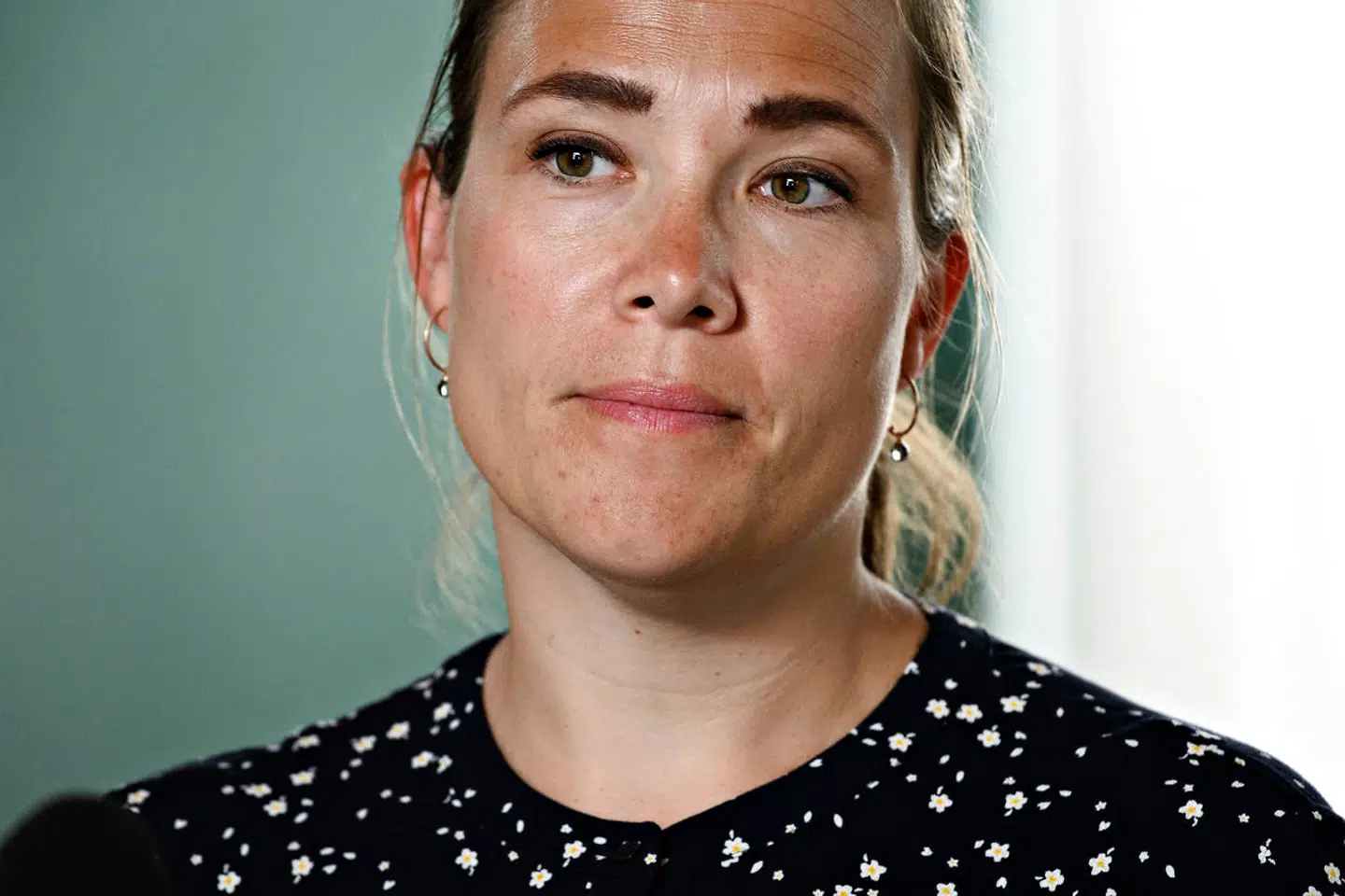 Social- og indenrigsminister Astrid Krag (S), da regeringen og Danske Regioner præsenterer økonomiaftale om regionernes økonomi for 2021 på et pressemøde i Finansministeriet fredag 29. maj 2020.