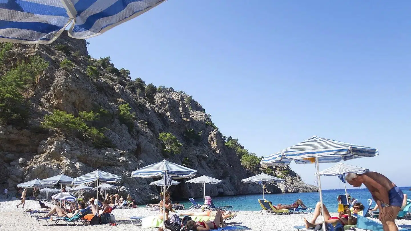 ARKIVFOTO - Ahata stranden på den græske ø Karpathos søndag den 21. juli 2019
