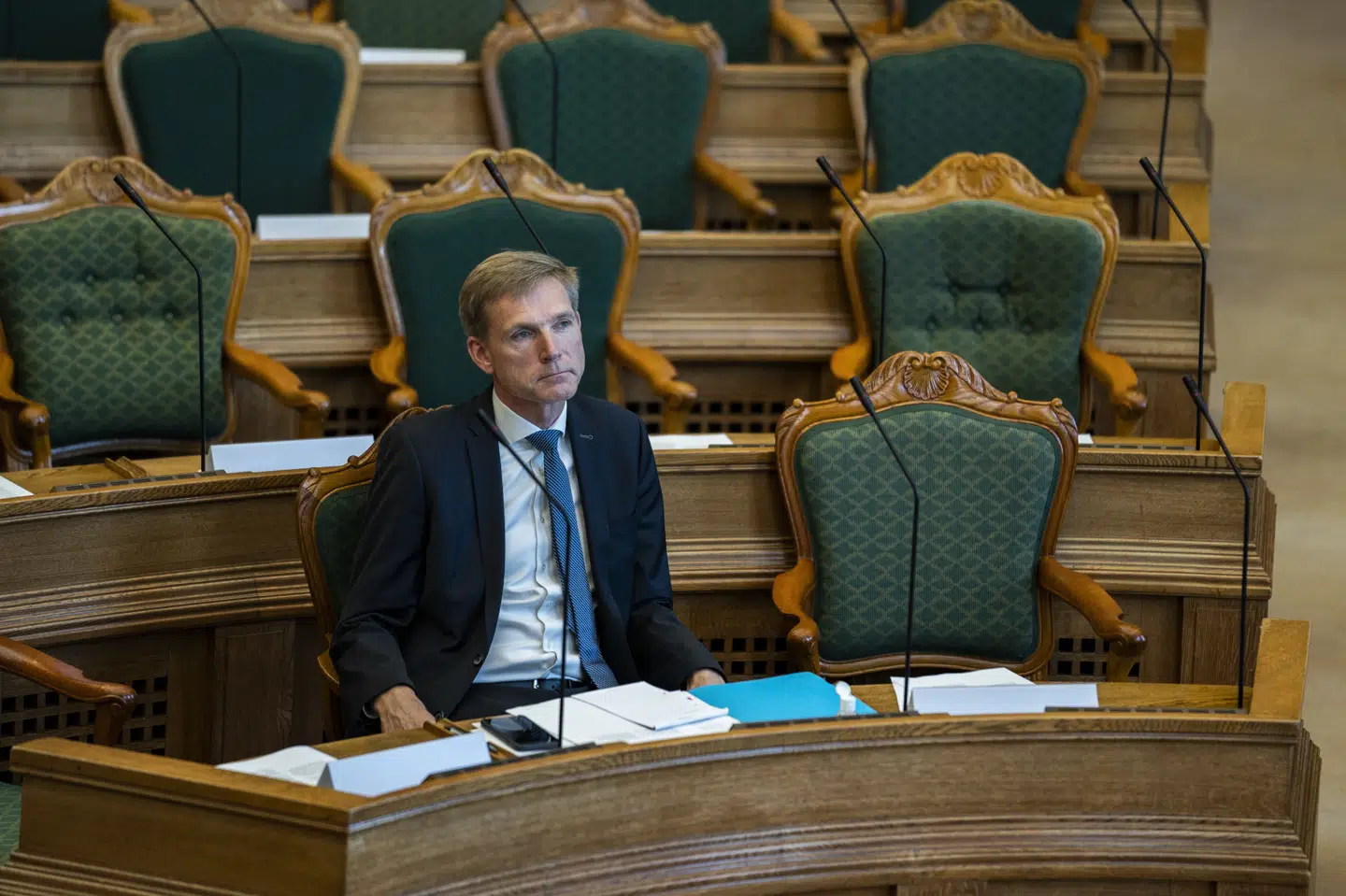 Kristian Thulesen Dahl (DF) siger, at hvad han anser som Venstres manglende støtte til Inger Støjberg (V) bekymrer ham. Martin Sylvest/Ritzau Scanpix