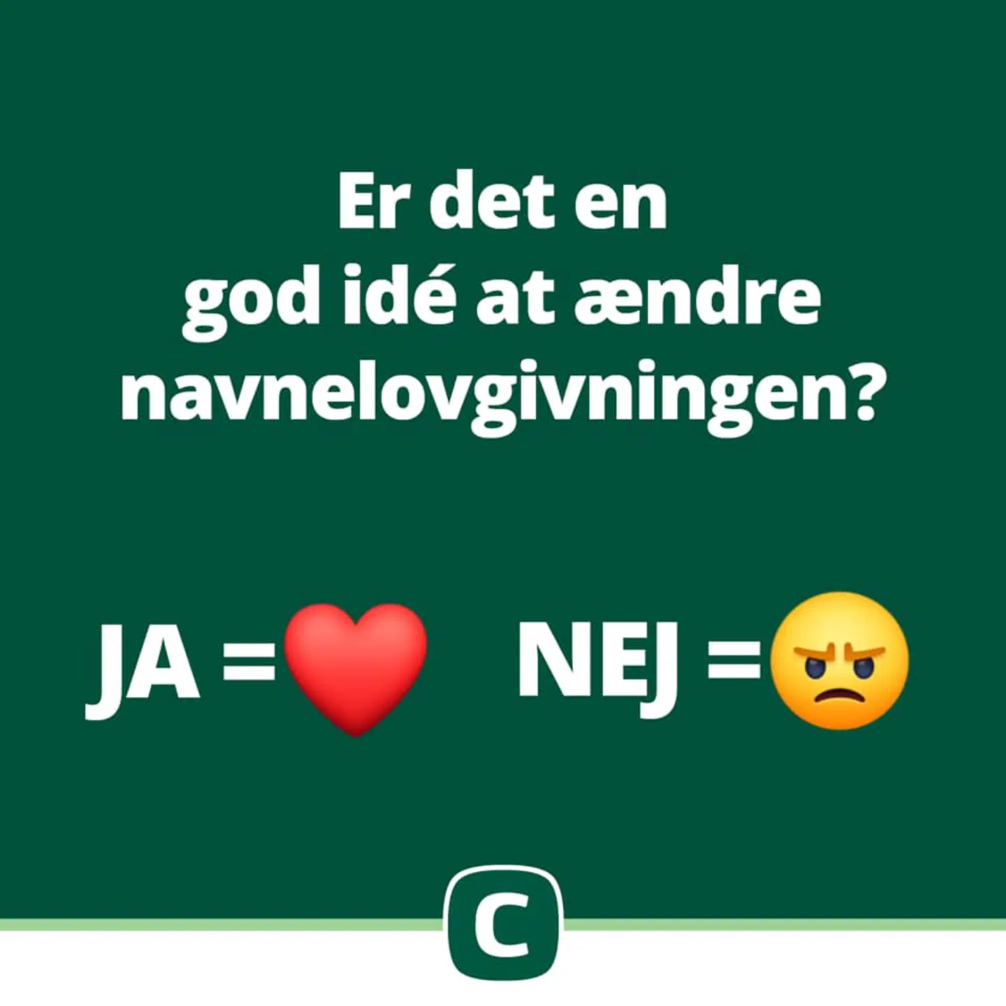 De Konservative vil have navneloven strammet og har derfor lavet denne Facebook-kampagne.