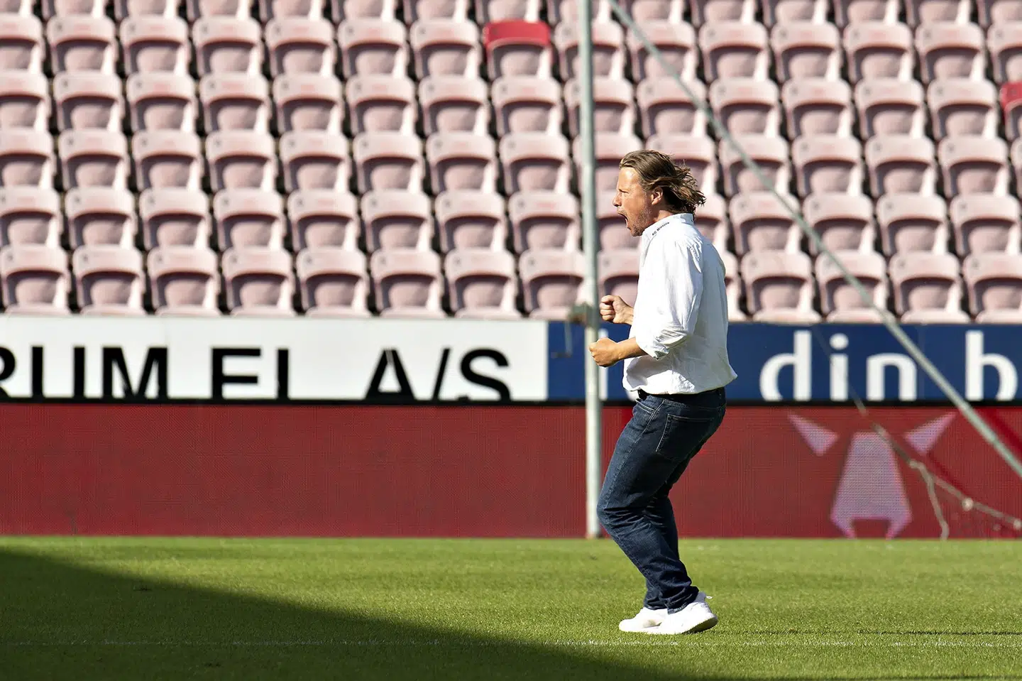 Horsens-træner Bo Henriksen fokuserer på at fremhæve det positive under kampene. Jens Nørgaard Larsen/Ritzau Scanpix