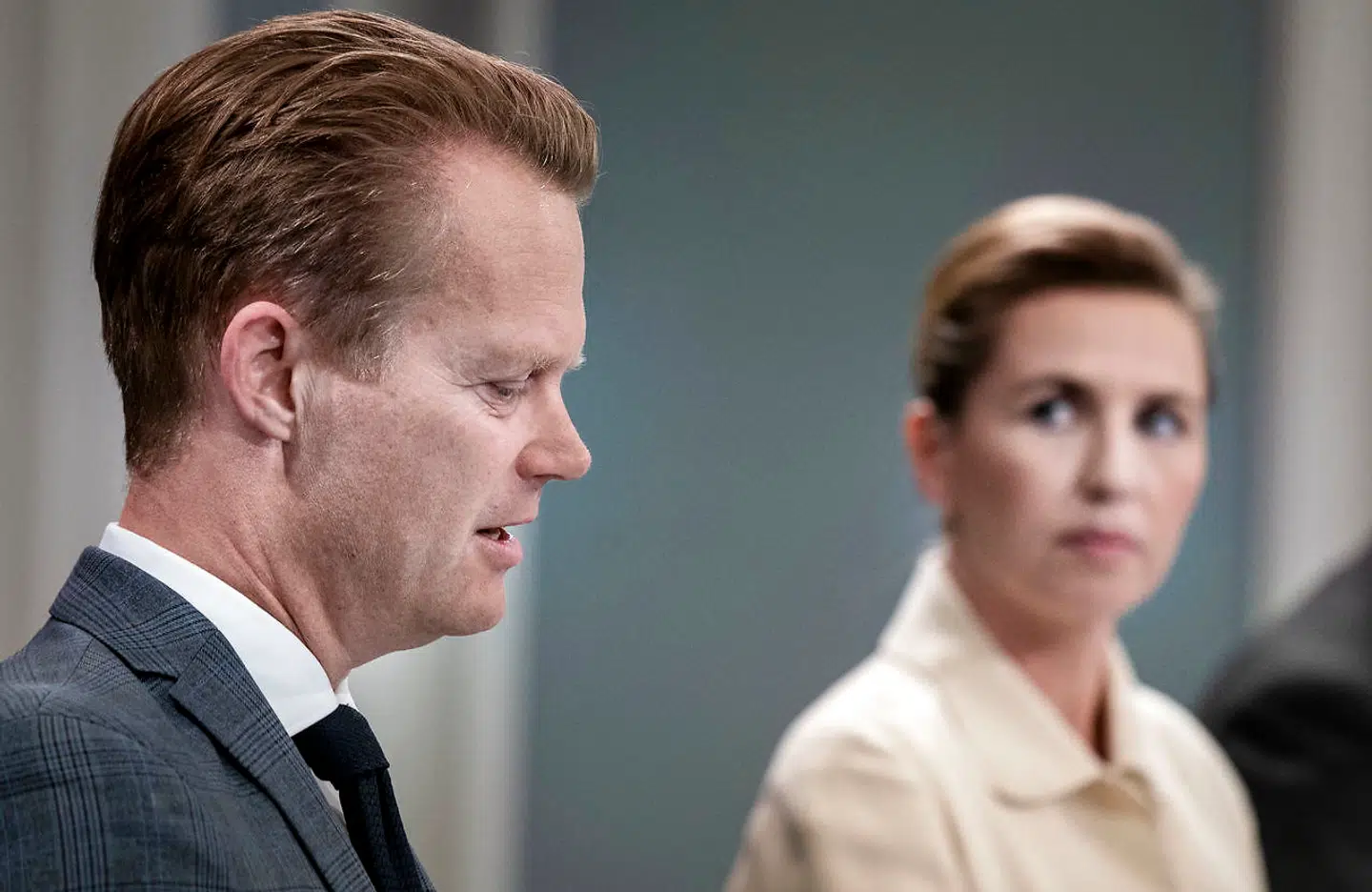 Statsminister Mette Frederiksen, Sundheds- og ældreminister Magnus Heunicke, Udenrigsminister Jeppe Kofod og Justitsminister Nick Hækkerup holder pressemøde i Statsministeriet fredag den 29. maj 2020