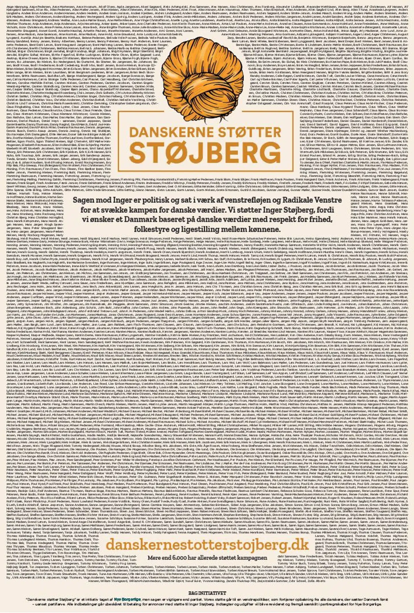 Denne annonce støder læserne på lørdag i Berlingske, Politiken, Jyllands-Posten og Ekstra Bladet.