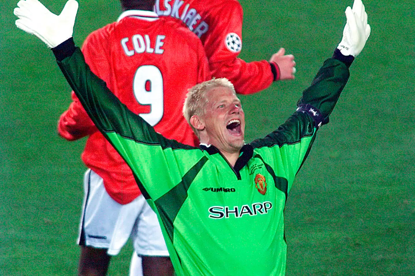 Peter Schmeichel og Jesper Blomqvist var begge en del af Manchester Uniteds startopstilling i den legendariske Champions League-finale i 1999.