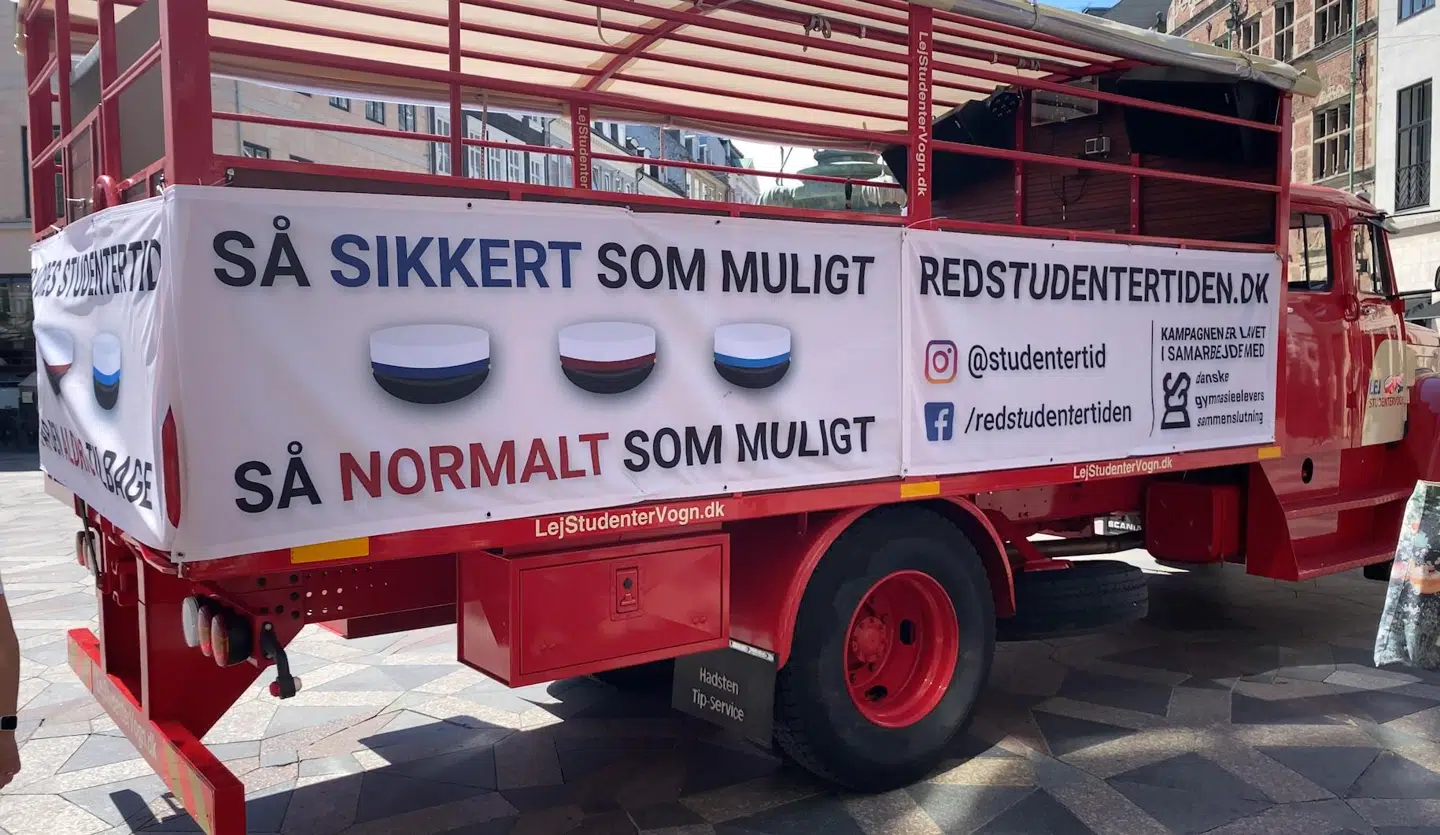 Studentervognen der kørte fra Aarhus til København. billede: Mathias Røn Poulsen