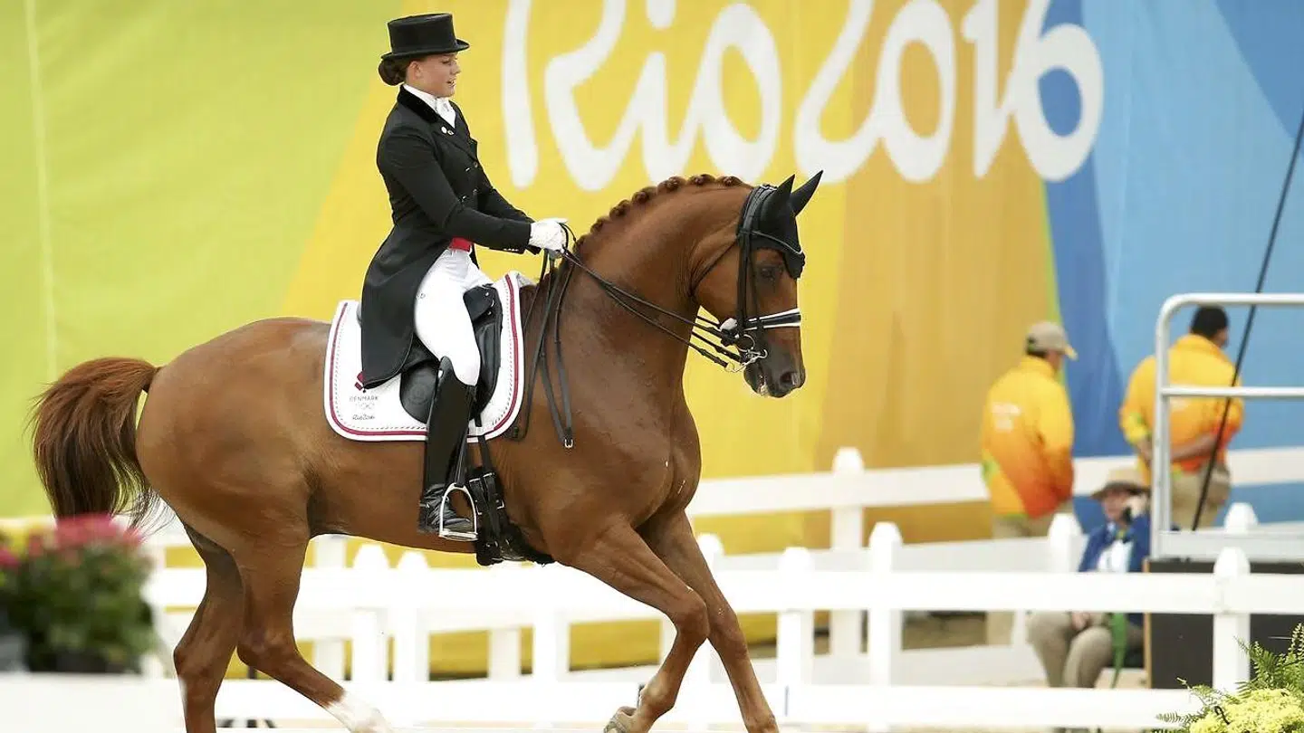 Cathrine Dufour og Atterupgaards Cassidy under OL i Rio i 2016.