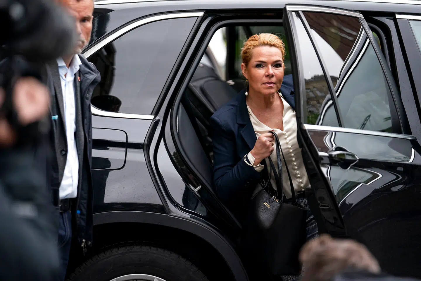 Forhenværende minister Inger Støjberg ankommer til Retten på Frederiksberg, hvor instrukskommissionen fortsætter afhøringer, mandag den 25. maj 2020.. (Foto: Niels Christian Vilmann/Ritzau Scanpix)