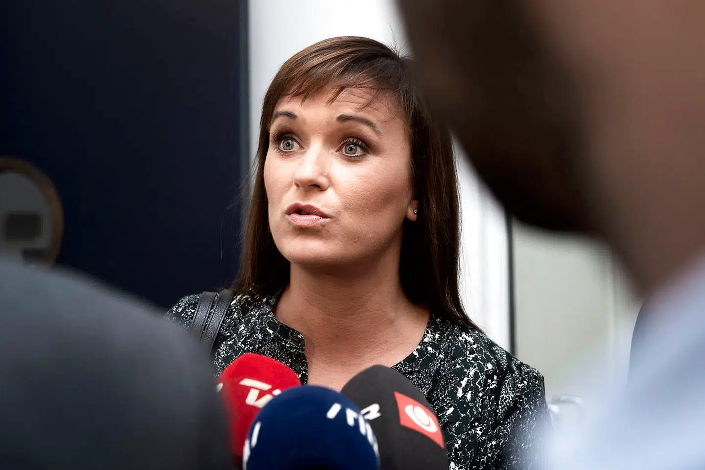 Sophie Løhde fra Venstre ankommer til finanslovsforhandlingerne mandag den 7. oktober 2019. Finansminister Nicolai Wammen indleder forhandlingerne om næste års finanslov med såkaldte sættemøder med partierne, B, Å, Ø, F, V, C og Siumut, mandag den 7. oktober 2019.. (Foto: Ida Guldbaek Arentsen/Ritzau Scanpix)