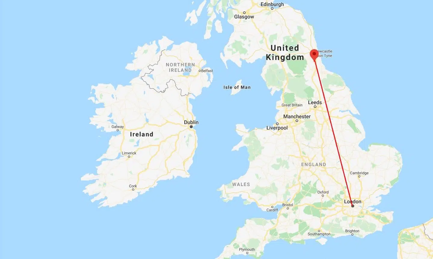 Det er en tur på 265 miles - 418 kilometer - Dominic Cummings har kørt mellem sit hjem i London og forældrenes hjem i Durham.