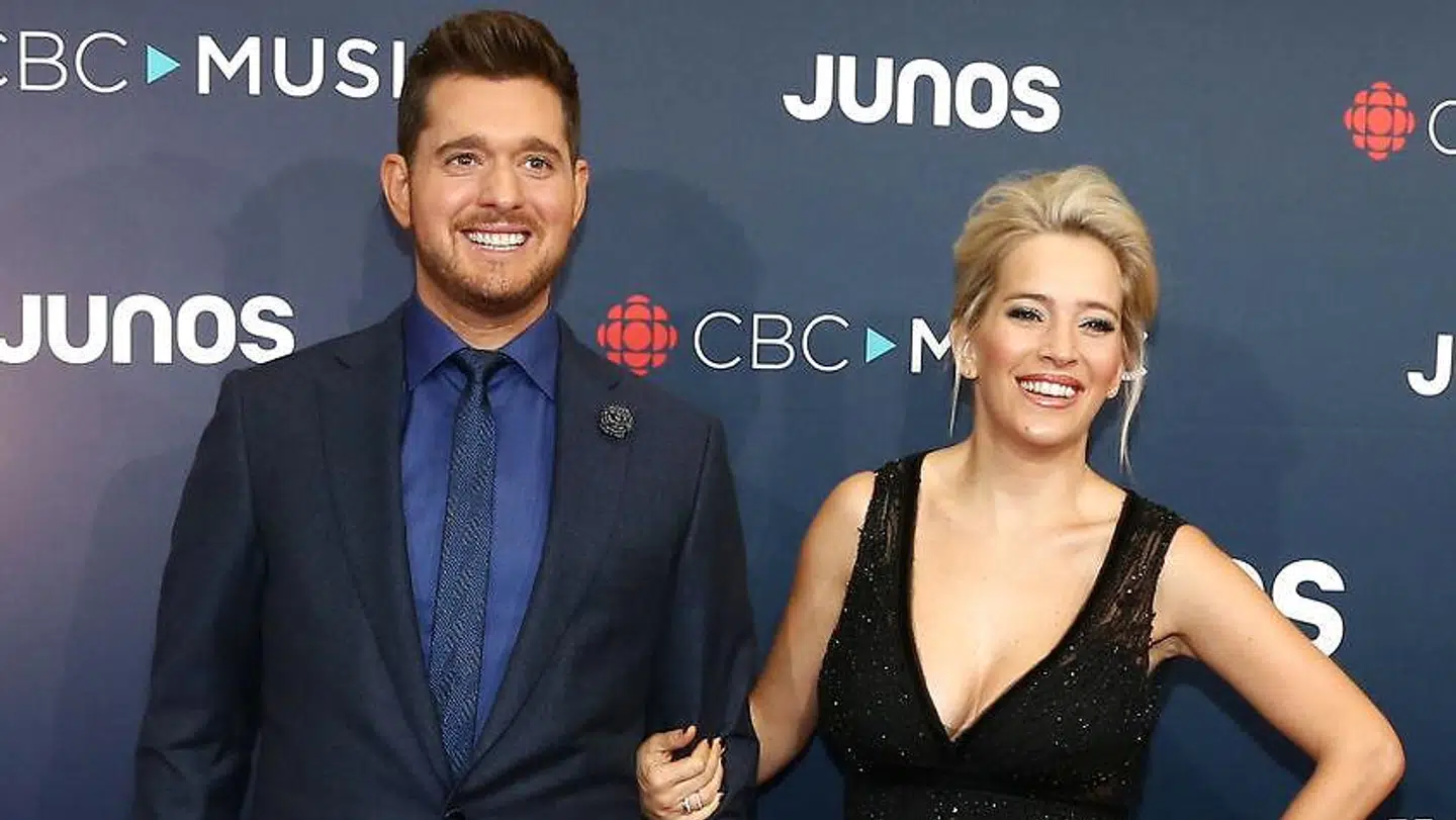 Michael Bublé og hustru Luisana Lopilato fotograferet på en rød løber i 2018.