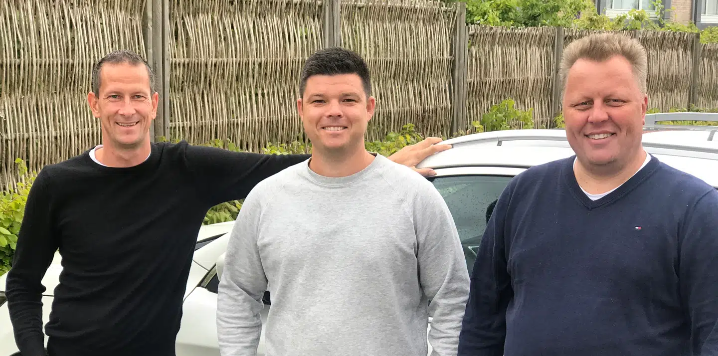 Ronni (tv), Kasper (midten) og Brian (th) har stablet et drive in-koncept på benen på kort tid. Og det har succes.