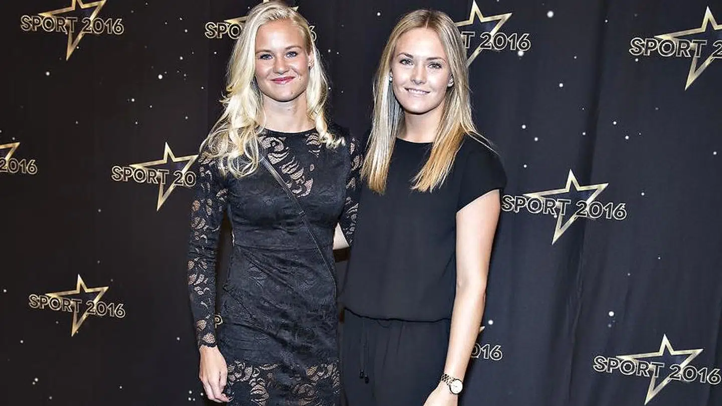 Pernille Harder og kæresten på rød løber.