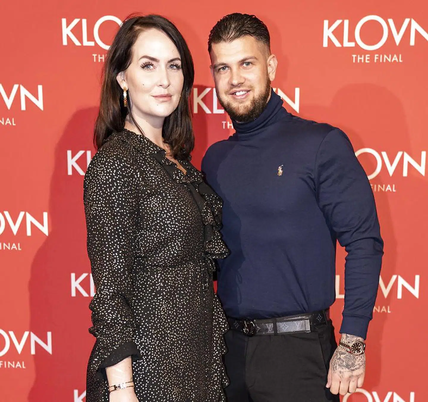 Stephanie 'Geggo' Salvarli og Cengiz Mads Salvarli til gallapremiere på filmen 'Klovn The Final' i 2020.