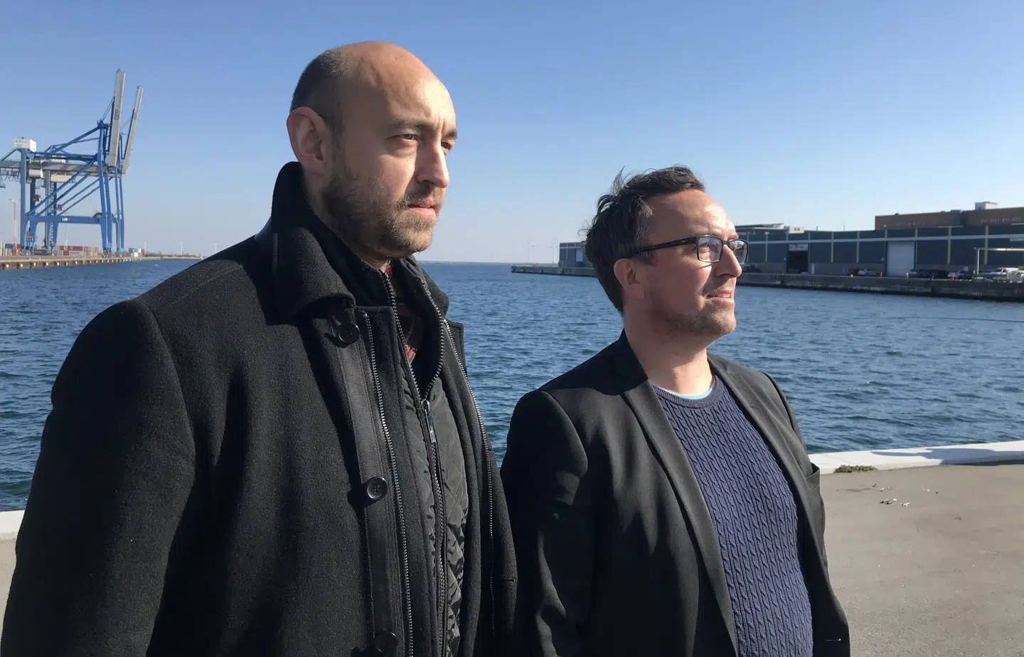 Lasse (tv.) og Martin Haugaard (th.) og deres firma Simply Cooking er presset af coronakrisen. Deres køkken ligger i Nordhavn tæt på vandet.