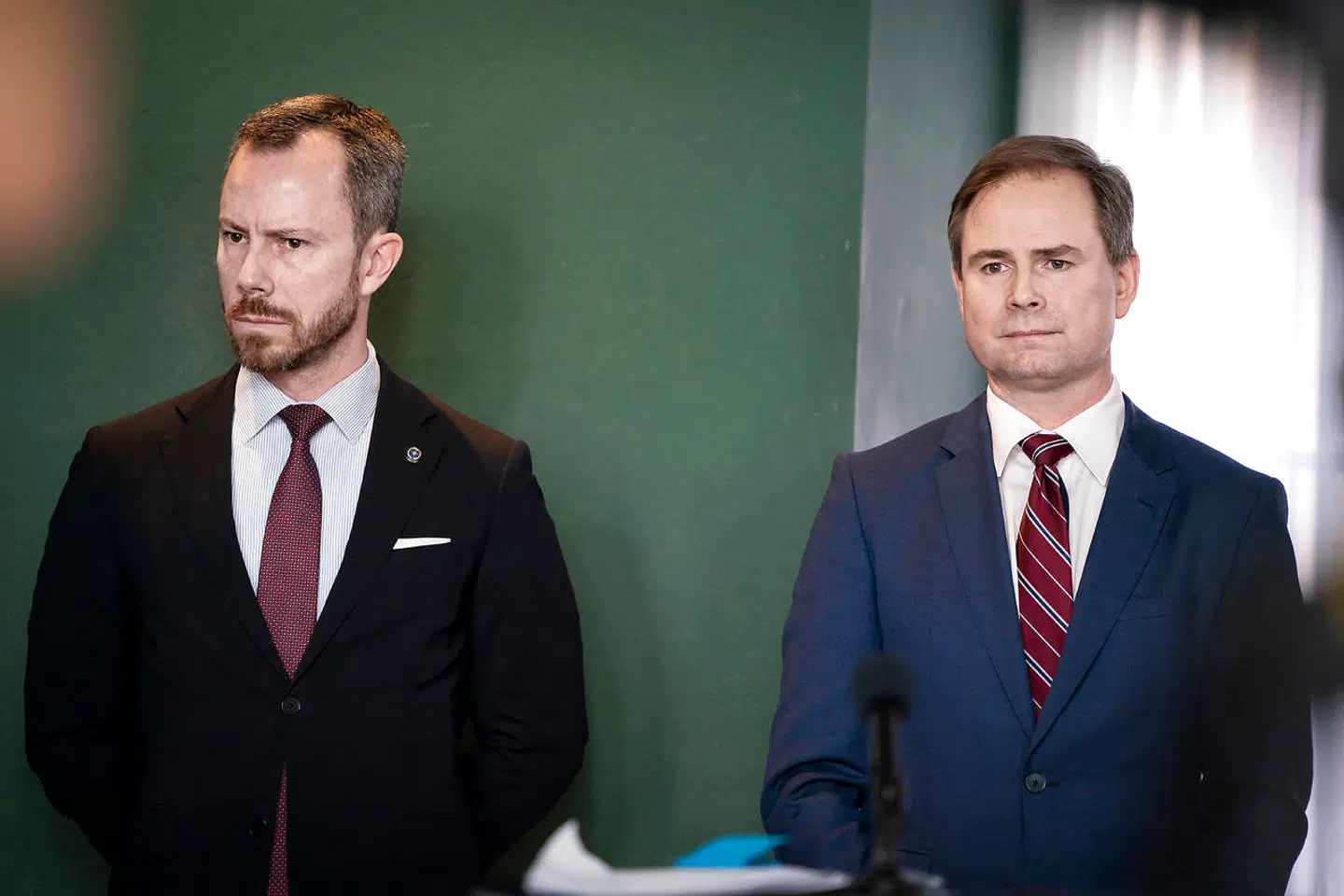 Finansminister Nicolai Wammen holder pressemøde om en økonomisk aftale med alle folketingets partier torsdag den 19. marts 2020. I forbindelse med en COVID-19 hjælpepakke har regeringen og folketingets partier forhandlet en aftale på plads onsdag aften og natten til torsdag.. (Foto: Liselotte Sabroe/Ritzau Scanpix)