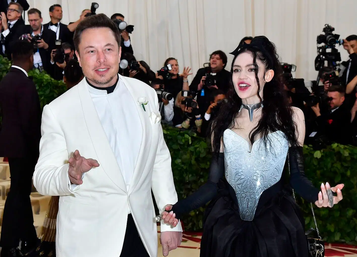 ARKIVFOTO af Elon Musk og Grimes fra 2018.