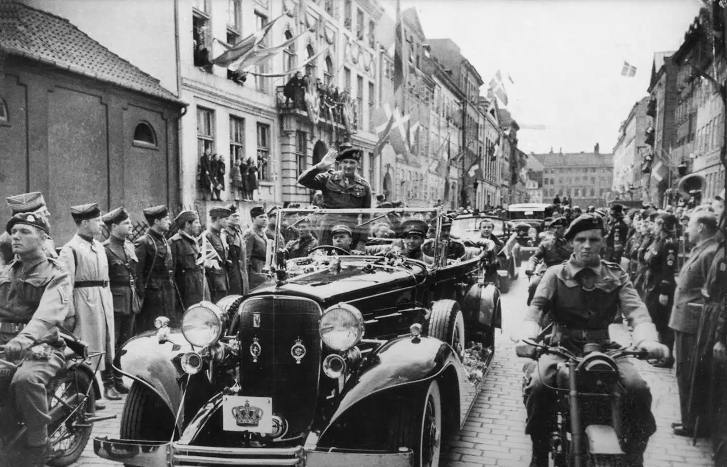Feltmarskal Bernard Law Montgomery på besøg i København efter befrielsen.