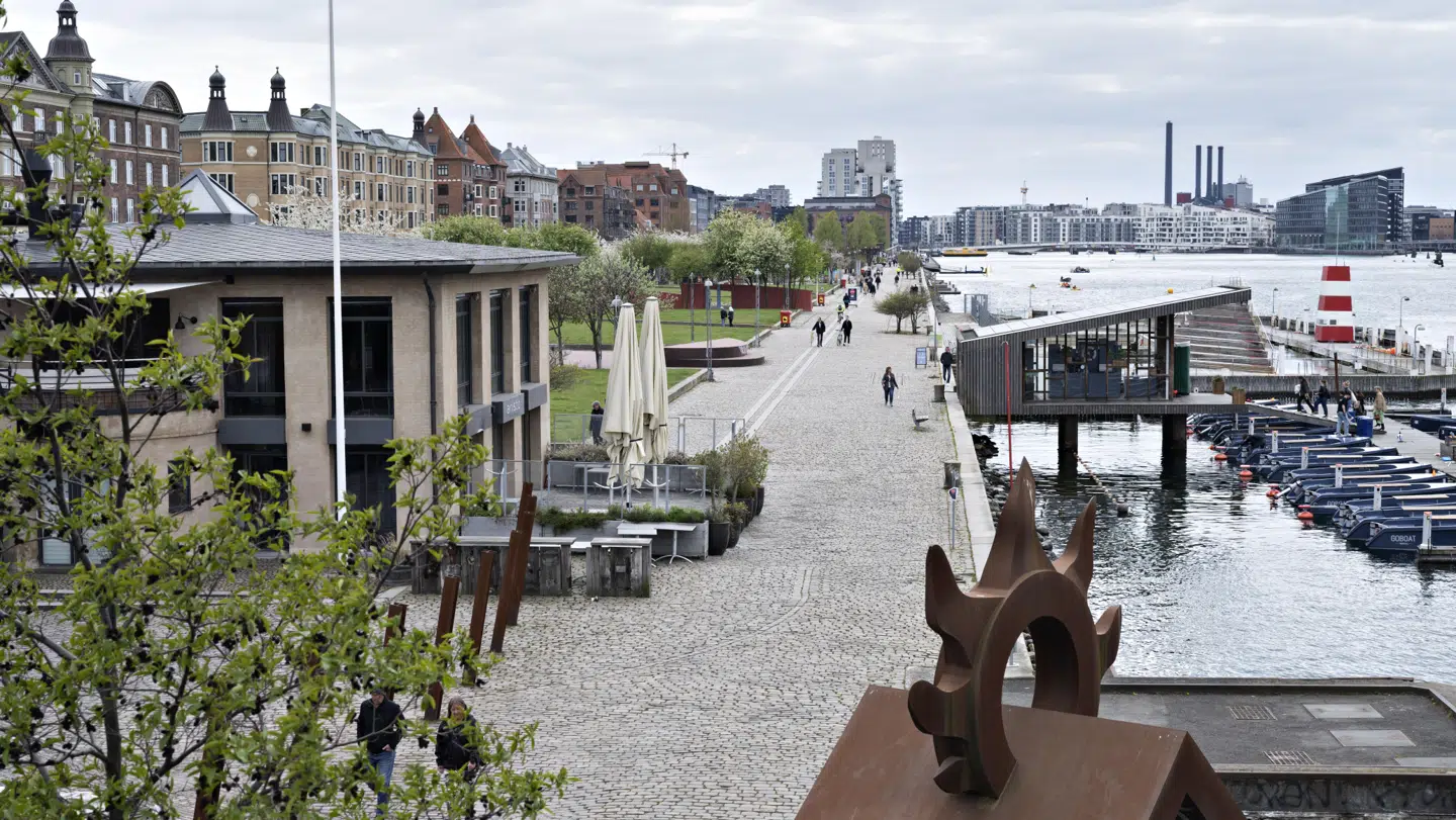 Lørdag kl. 21 indtrådte opholdsforbud på Islands Brygge af frygt for spredning af coronasmitte/covid-19. Forbuddet er midlertidigt og gælder indtil 1. maj kl. 23.59. Arkivfoto: Philip Davali/Ritzau Scanpix