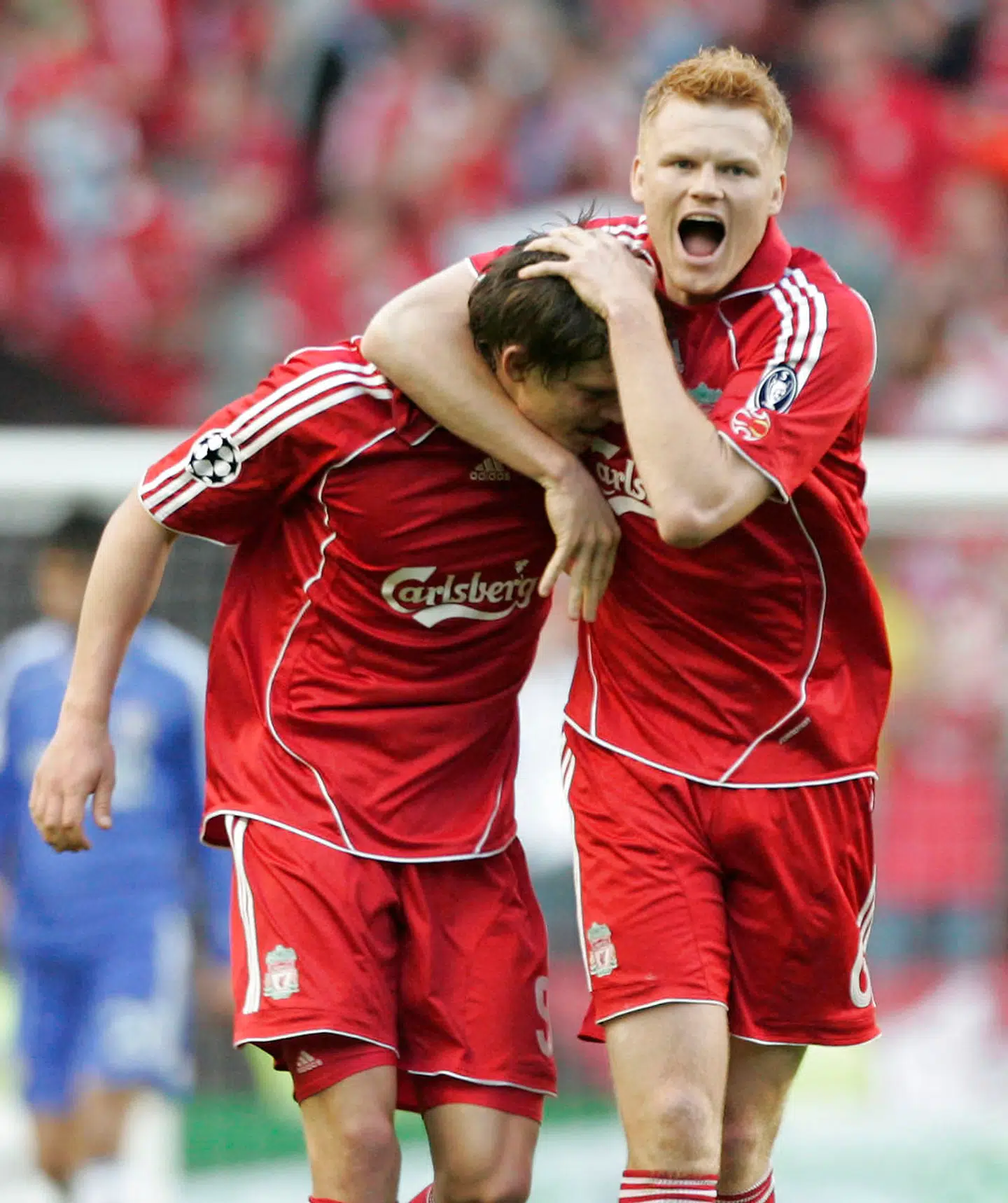Daniel Agger og John Arne Riise var gode kammerater i deres tid hos Liverpool. (REUTERS/Phil Noble)