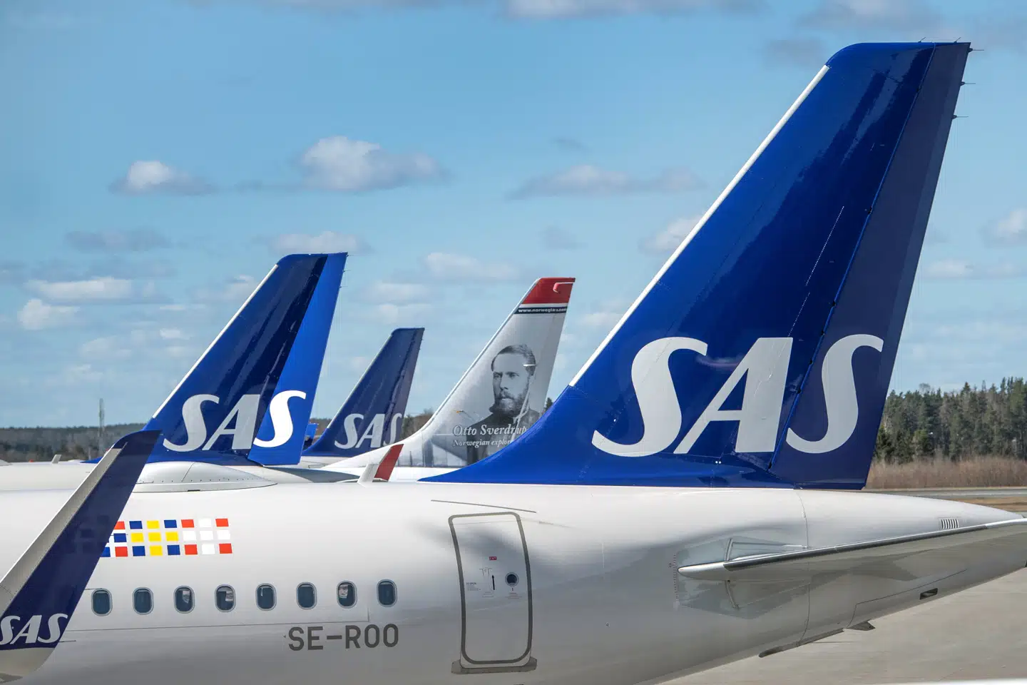Scandinavian Airlines (SAS) havde 60 procent færre afgange i marts end normalt. (Arkivfoto.) Tt News Agency/Reuters