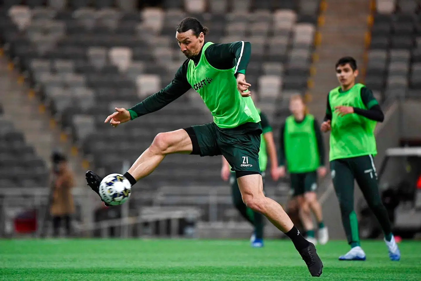 Zlatan Ibrahimovic har trænet med i Hammarby under corona-perioden, da han har været i Sverige og den italienske Serie A er lukket ned. Til daglig spiller han i AC Milan.