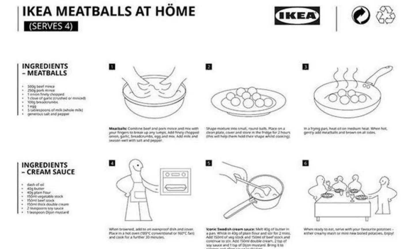 I vanlig IKEA-stil er opskriften illustreret trin for trin. IKEA UK)