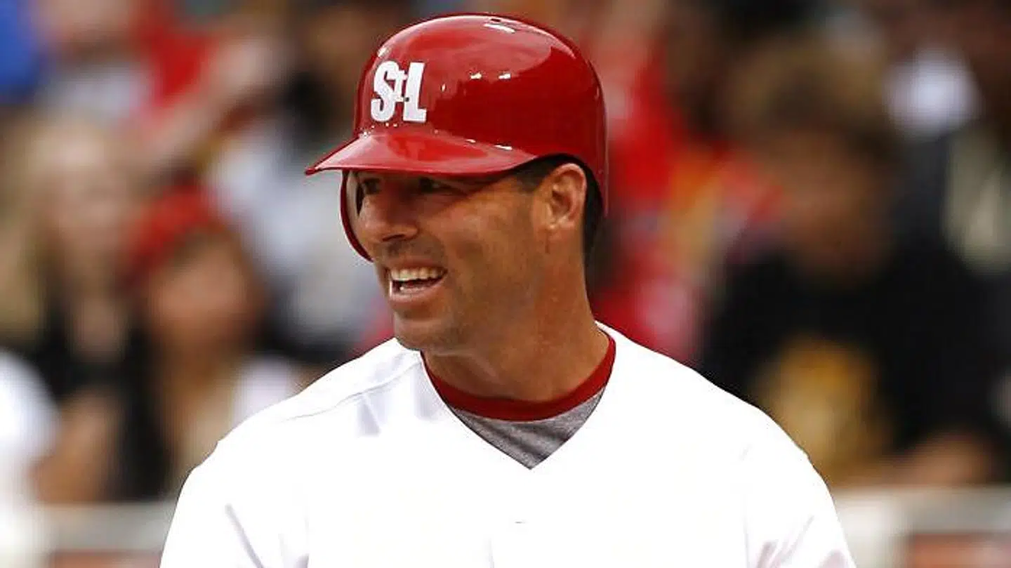 Jim Edmonds i aktion for St. Louis Blues.