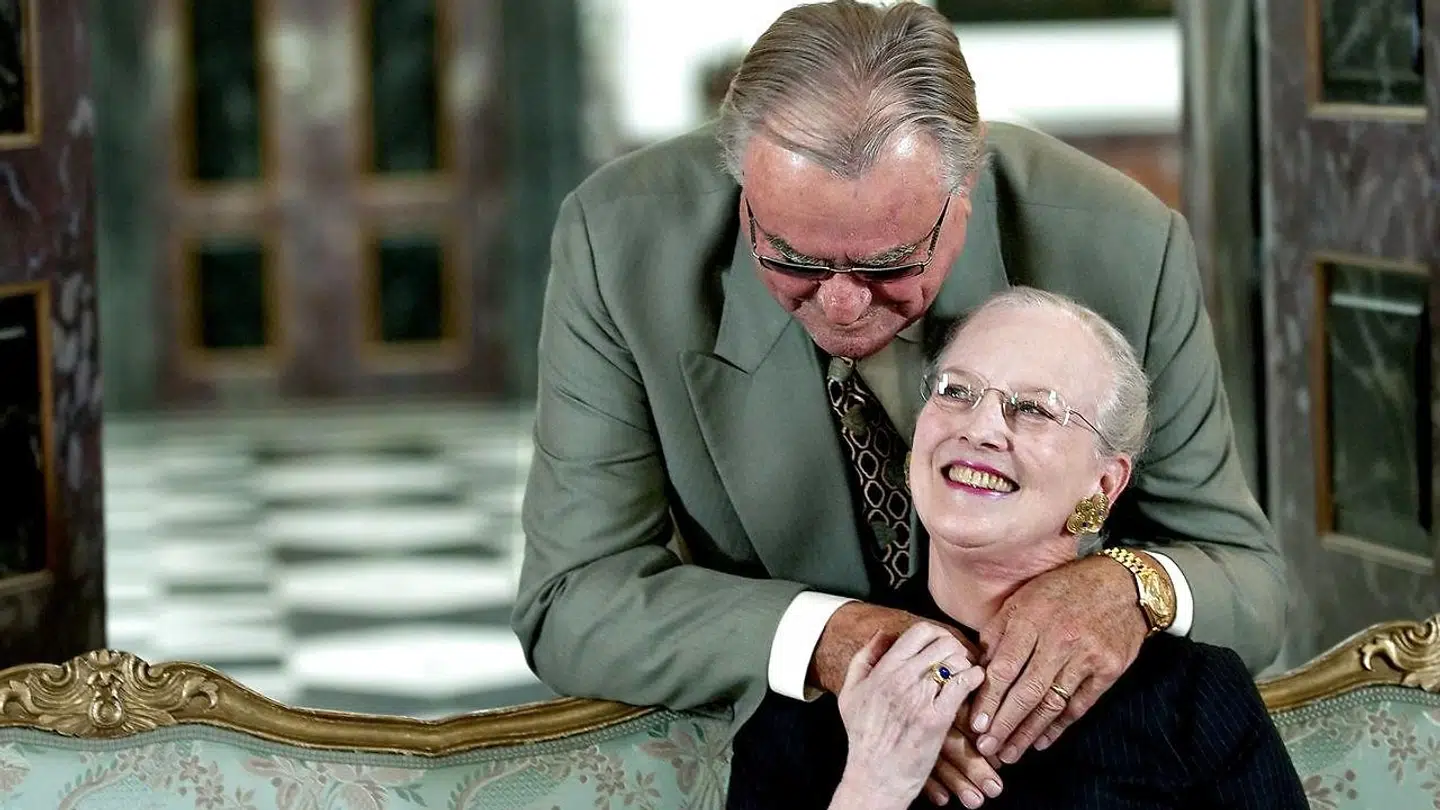 Dronning Margrethe og prins Henrik under et pressemøde ifbm. Dronningens 70 års fødselsdag.