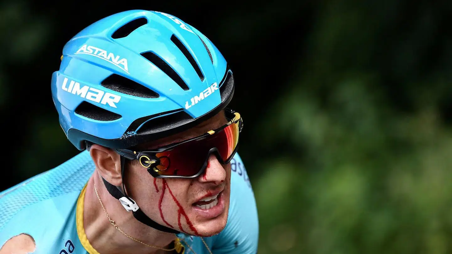 En plaget Jakob Fuglsang i sidste års Tour de France.